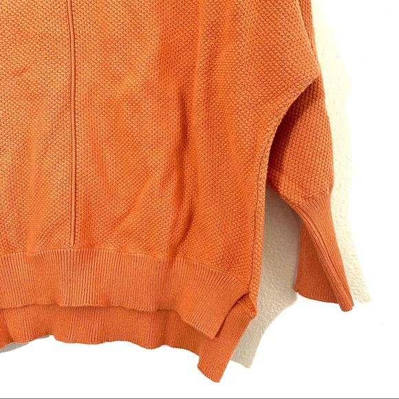 Super cute and comfy ORANGE stretchy soft knit sweater, sz SM - Picture 9 of 9